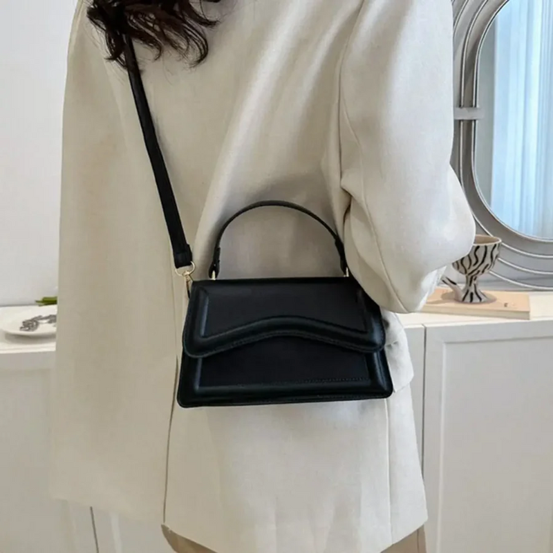 Luxuriöse Damenhandtasche aus Leder mit Schulterriemen-Luzern Mode