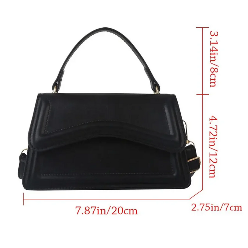 Luxuriöse Damenhandtasche aus Leder mit Schulterriemen-Luzern Mode