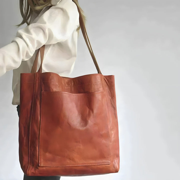 Hochwertige Ledertasche für Damen - Shopper Handtasche-Luzern Mode