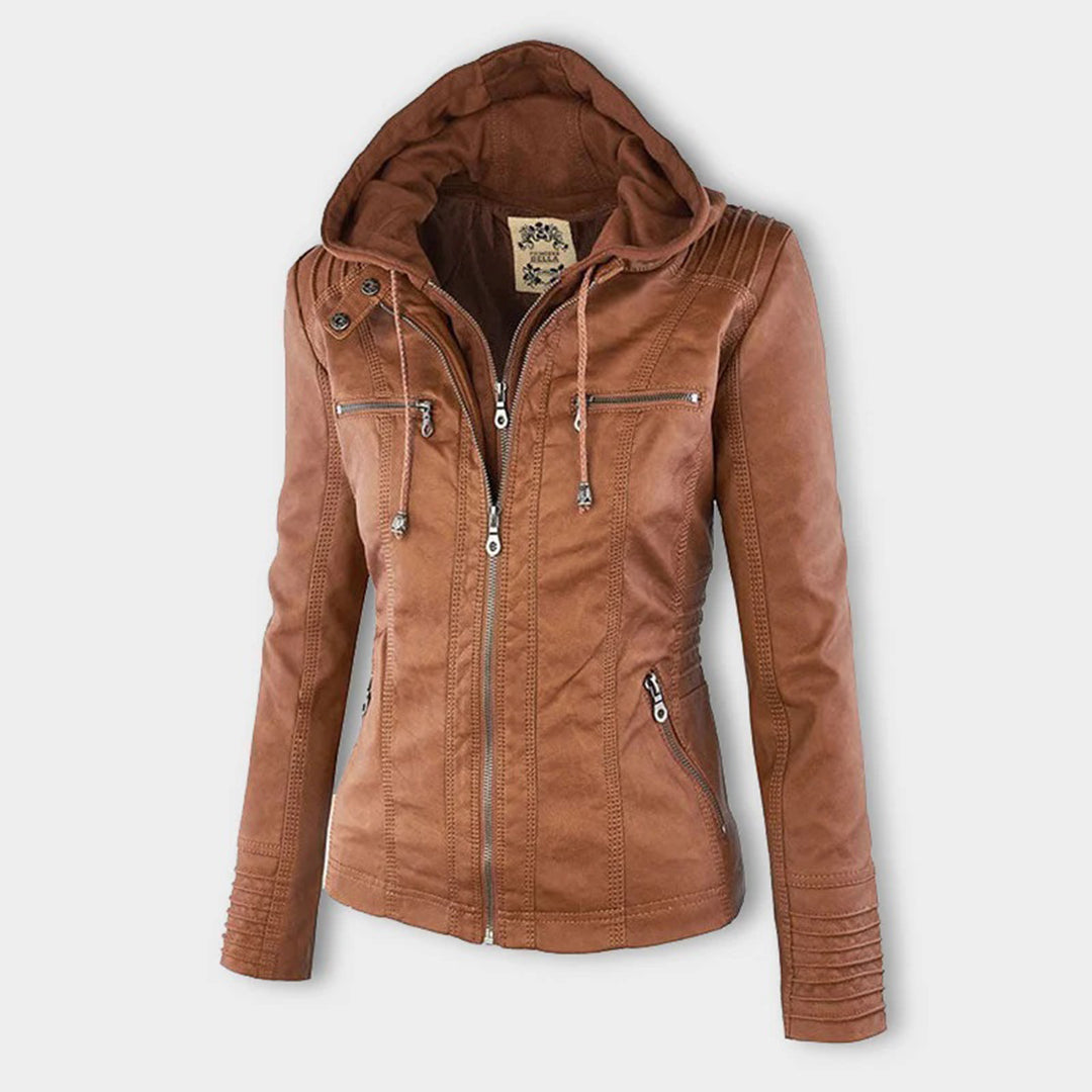Damen Lederjacke mit Reißverschluss - Stilvoll und Elegant-Luzern Mode