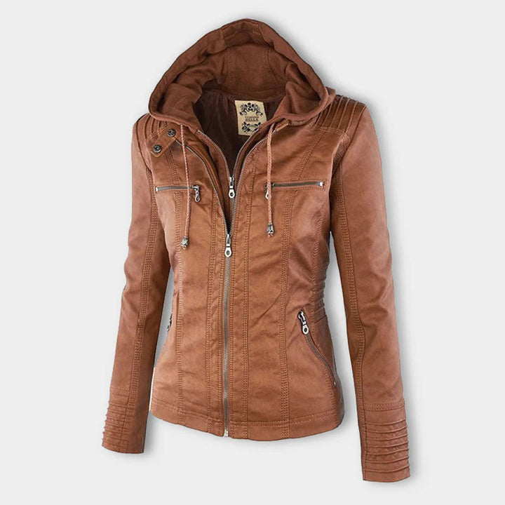 Damen Lederjacke mit Reißverschluss - Stilvoll und Elegant-Luzern Mode