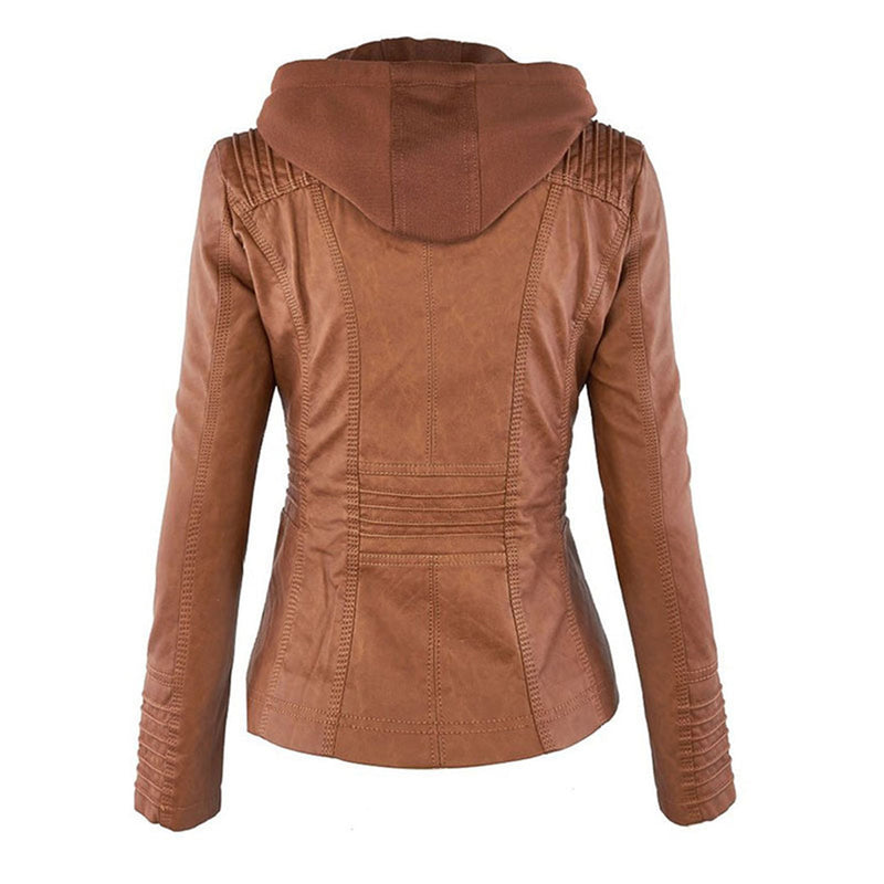 Damen Lederjacke mit Reißverschluss - Stilvoll und Elegant-Luzern Mode