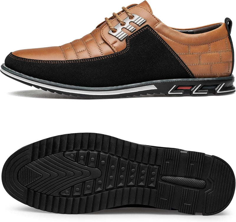 Herren Freizeitschuhe Leder Atmungsaktiv Rutschfest Komfort-Luzern Mode