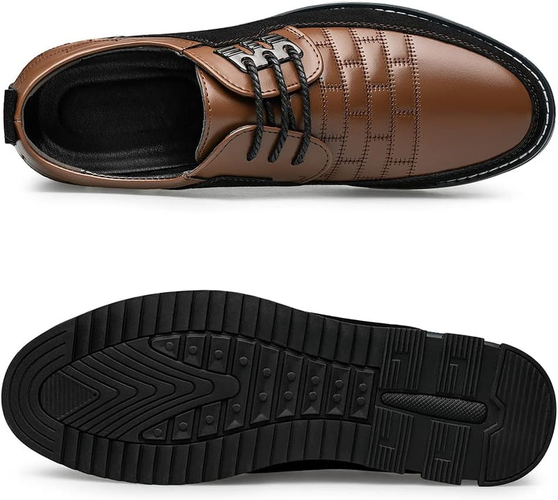 Herren Freizeitschuhe Leder Atmungsaktiv Rutschfest Komfort-Luzern Mode