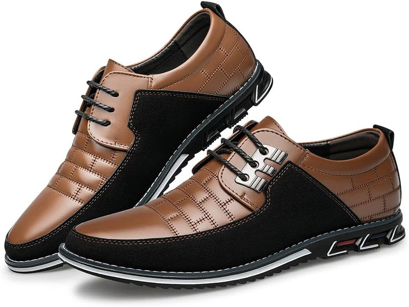 Herren Freizeitschuhe Leder Atmungsaktiv Rutschfest Komfort-Luzern Mode
