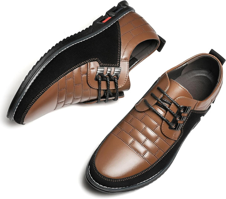 Herren Freizeitschuhe Leder Atmungsaktiv Rutschfest Komfort-Luzern Mode