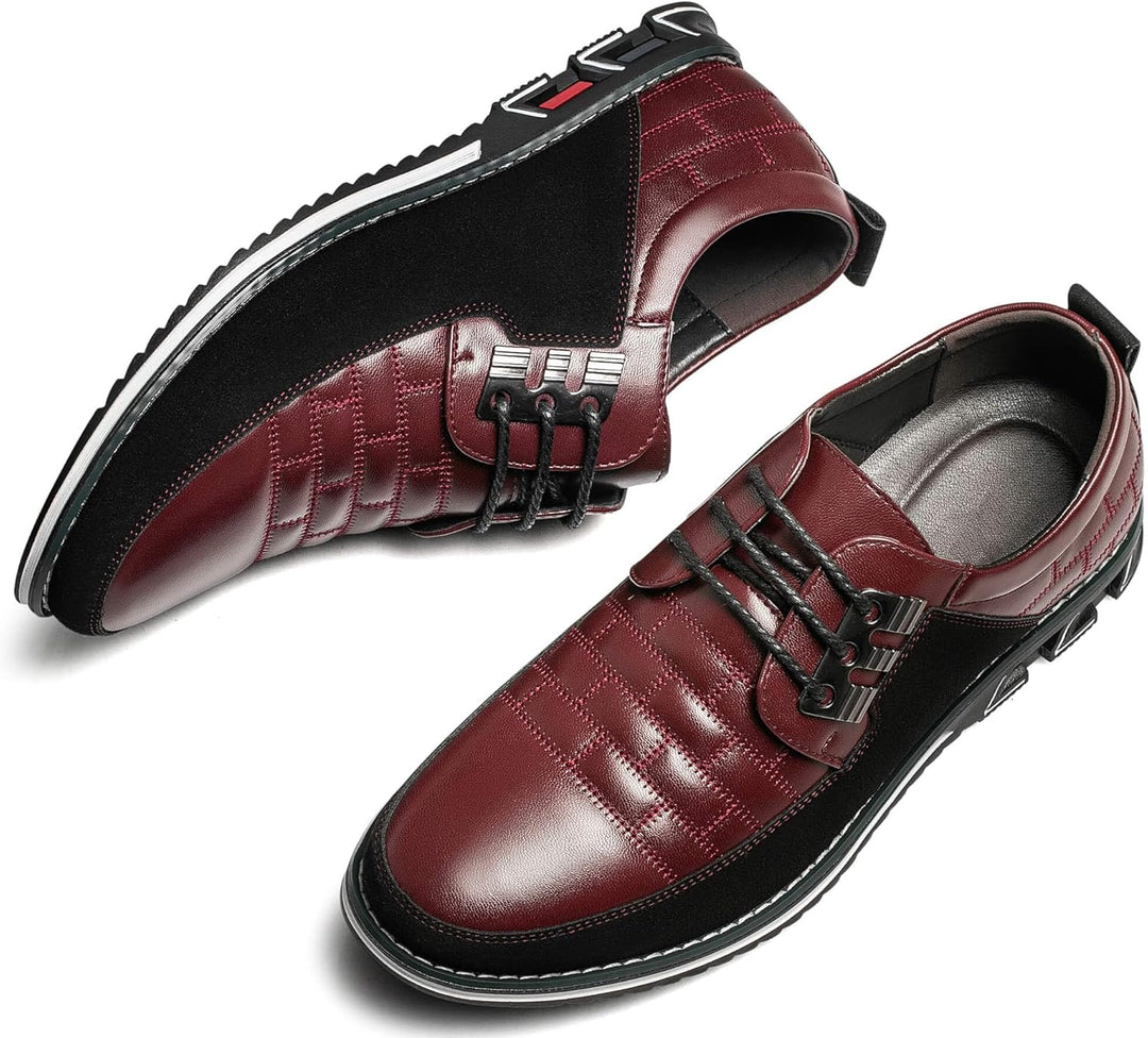 Herren Freizeitschuhe Leder Atmungsaktiv Rutschfest Komfort-Luzern Mode