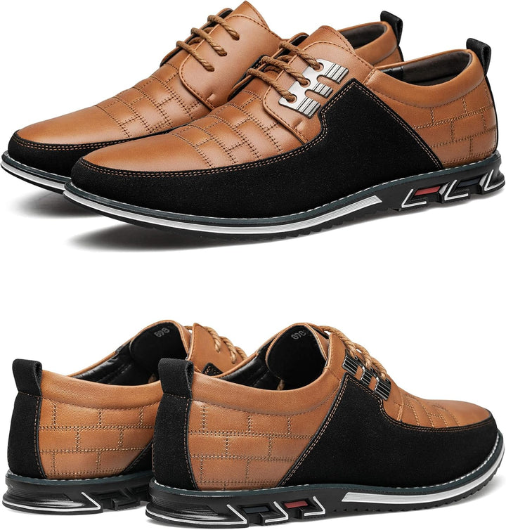 Herren Freizeitschuhe Leder Atmungsaktiv Rutschfest Komfort-Luzern Mode