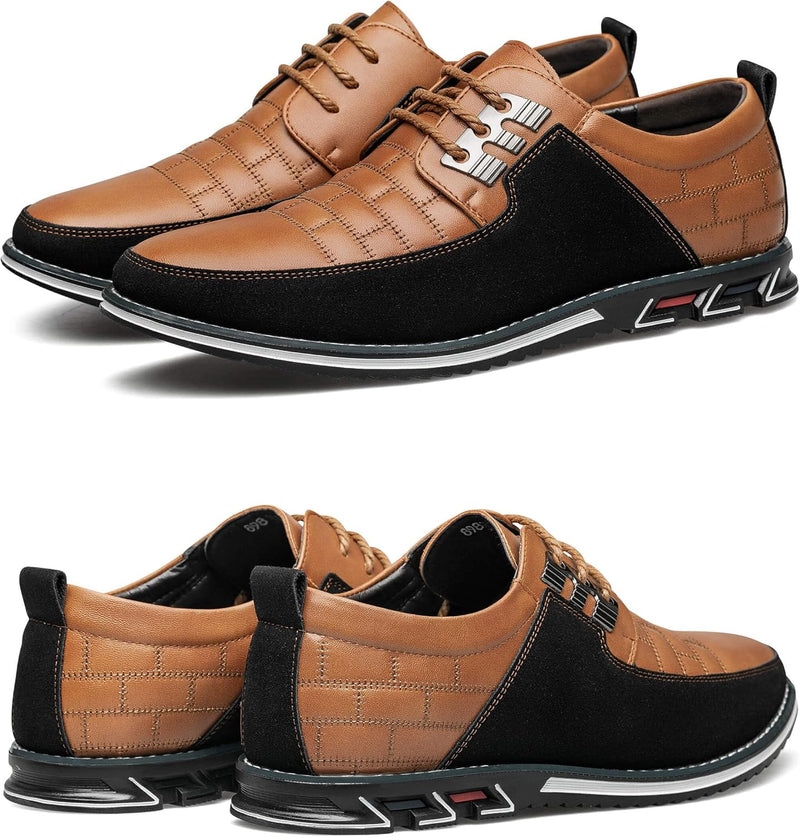 Herren Freizeitschuhe Leder Atmungsaktiv Rutschfest Komfort-Luzern Mode