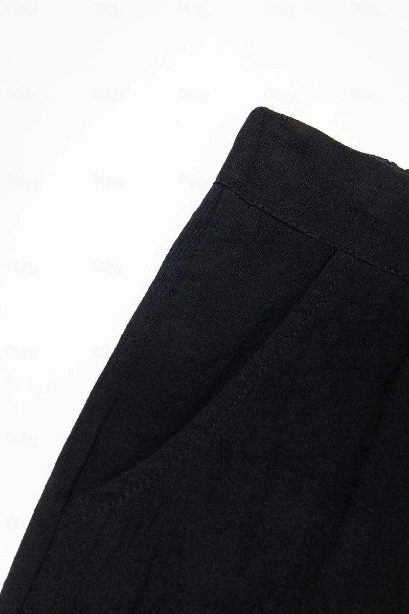 Stilvolle Leinen-Baumwoll-Herren Shorts – Mailand