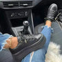 Damen Sneaker mit Plateau-Sohle - Bequeme Freizeitschuhe-Schwarz-36-Luzern Mode