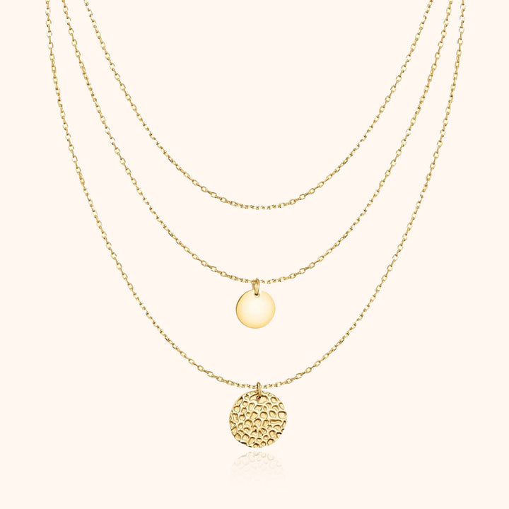 Mehrlagige Halskette | Stilvoll Anhänger Silber Langlebig Einzigartig 3-teilig-Gold-Luzern Mode