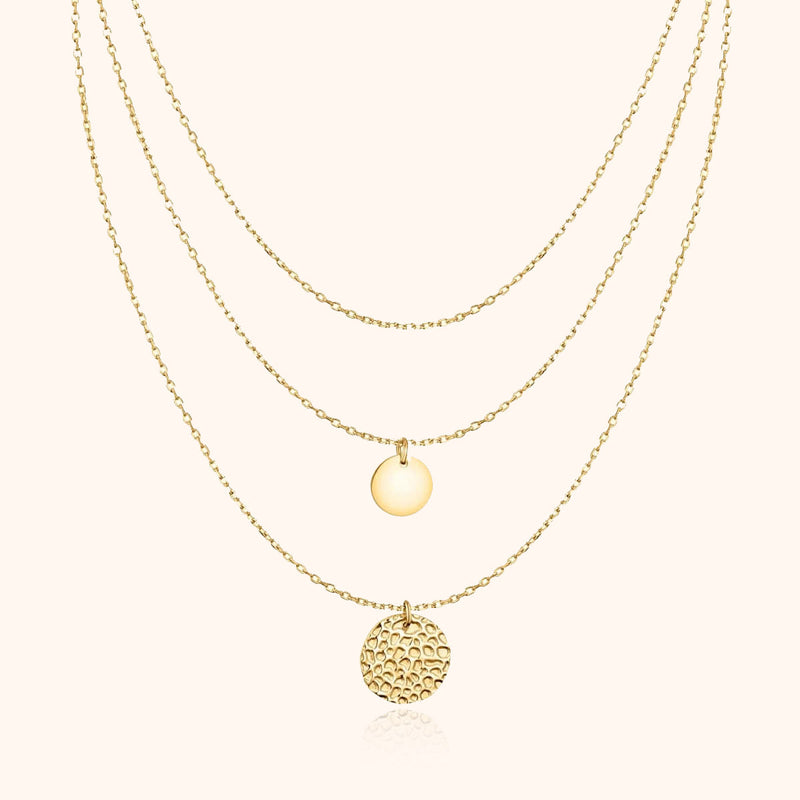 Mehrlagige Halskette | Stilvoll Anhänger Silber Langlebig Einzigartig 3-teilig-Gold-Luzern Mode
