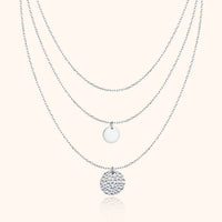 Mehrlagige Halskette | Stilvoll Anhänger Silber Langlebig Einzigartig 3-teilig-Silber-Luzern Mode
