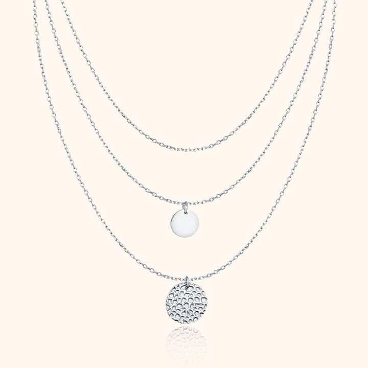 Mehrlagige Halskette | Stilvoll Anhänger Silber Langlebig Einzigartig 3-teilig-Silber-Luzern Mode