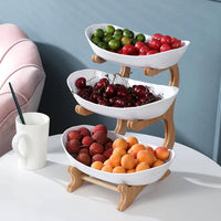 Obstschale | Ständer | 2-stöckig | 3-stöckig | Modern | Stilvoll | Langlebig-Weiß (2-stöckig)-Luzern Mode