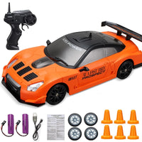 Mini Drift Auto | Wiederaufladbar Langlebiger Rennwagen mit Fernbedienung-Lotus 2x Batterie-Luzern Mode