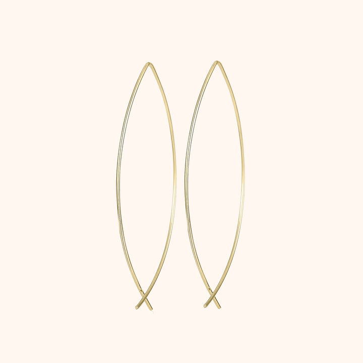 Ohrringe | Lang Minimalistisch Stilvoll Silber Einzigartig Vielseitig-Gold-Luzern Mode