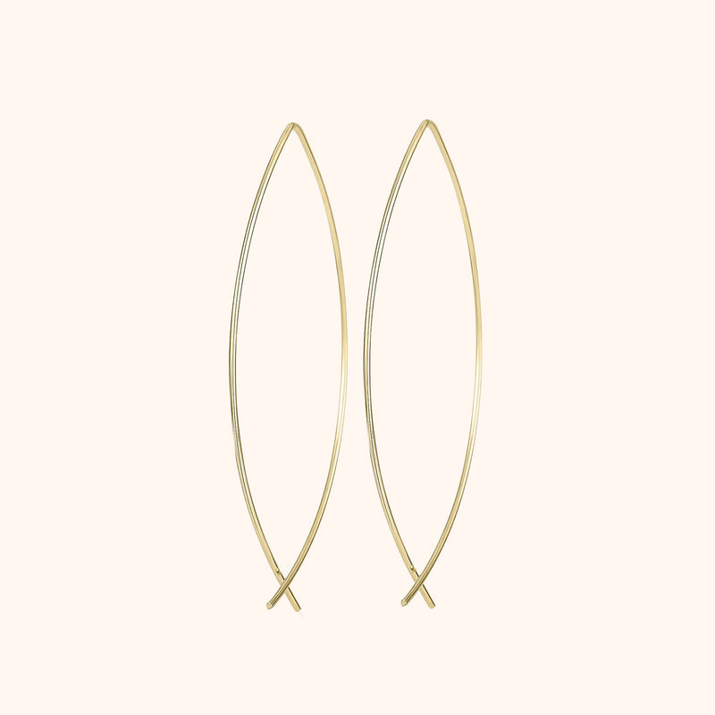 Ohrringe | Lang Minimalistisch Stilvoll Silber Einzigartig Vielseitig-Gold-Luzern Mode