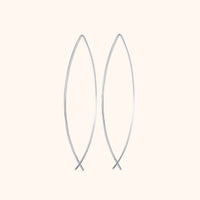 Ohrringe | Lang Minimalistisch Stilvoll Silber Einzigartig Vielseitig-Silber-Luzern Mode