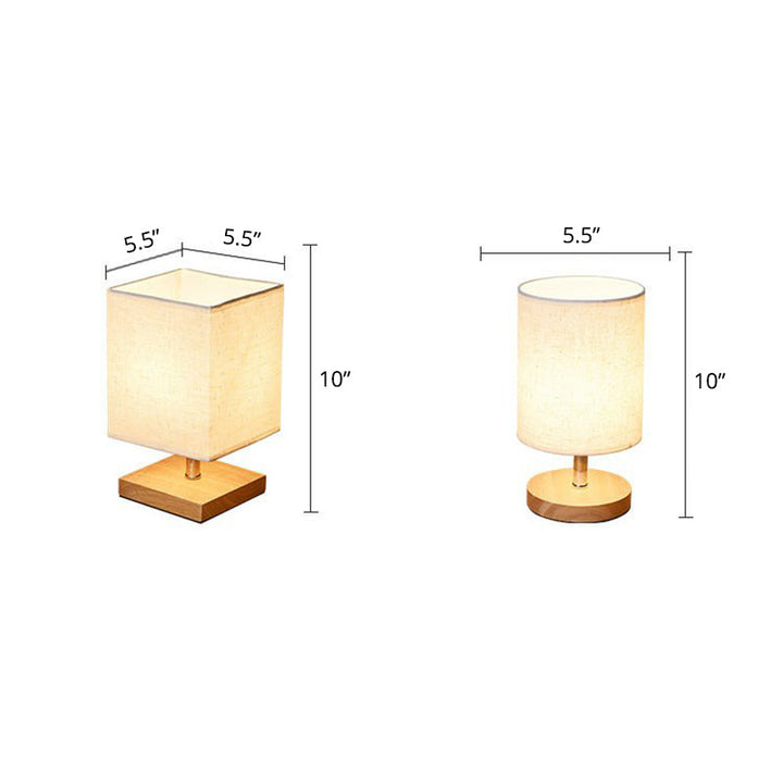 Tischlampe | Rund Quadratisch Leinen Stilvoll Minimalistisch Langlebig LED-Luzern Mode