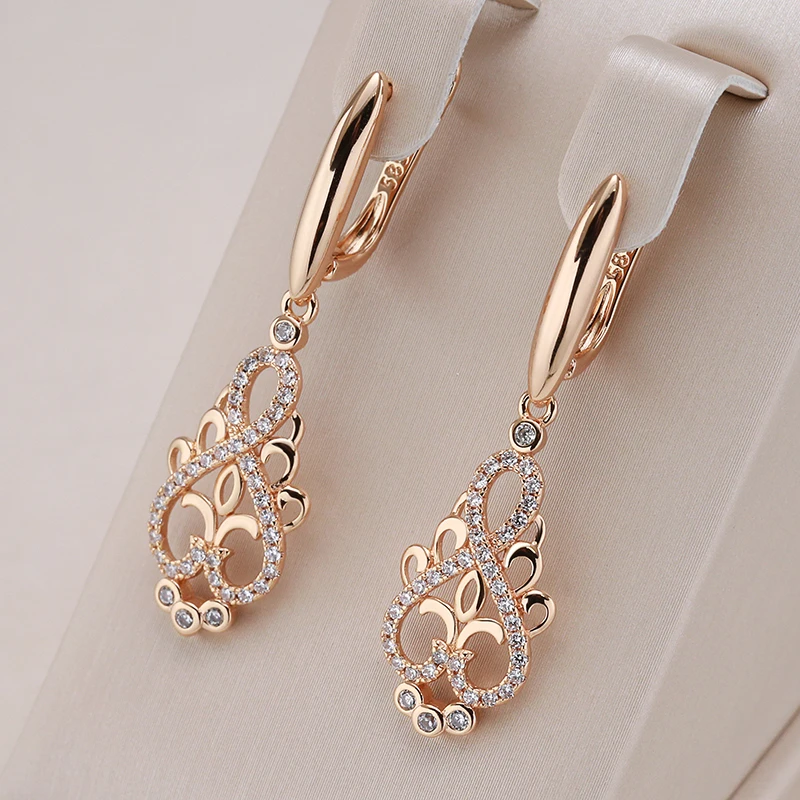 Ohrringe für Damen | Gold | Zirkonia | Stilvoll | Perfektes Geschenk-Luzern Mode