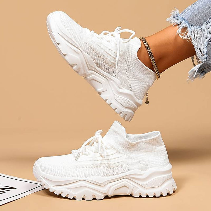 Damen Sneaker mit Strick-Obermaterial und Komfortsohle-Luzern Mode