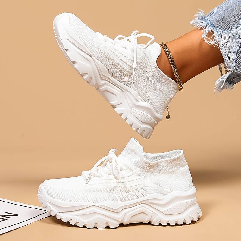Damen Sneaker mit Strick-Obermaterial und Komfortsohle-Luzern Mode