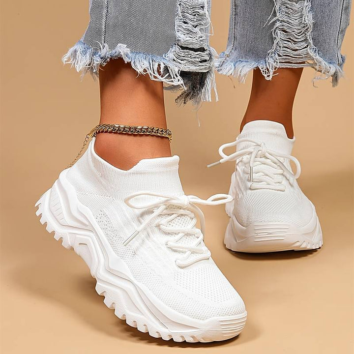 Damen Sneaker mit Strick-Obermaterial und Komfortsohle-Luzern Mode