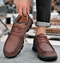 Orthopädische Herrenschuhe für täglichen Komfort kaufen-Hellbraun (mit Schnürung)-39-Luzern Mode