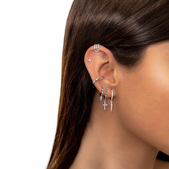 Pendel-Ohrringe | Langlebig Sterlingsilber Zirkonia Funkelnd Einzigartig-Luzern Mode