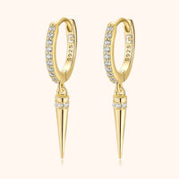 Pendel-Ohrringe | Langlebig Sterlingsilber Zirkonia Funkelnd Einzigartig-Gold-Luzern Mode