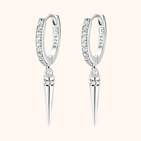 Pendel-Ohrringe | Langlebig Sterlingsilber Zirkonia Funkelnd Einzigartig-Silber-Luzern Mode
