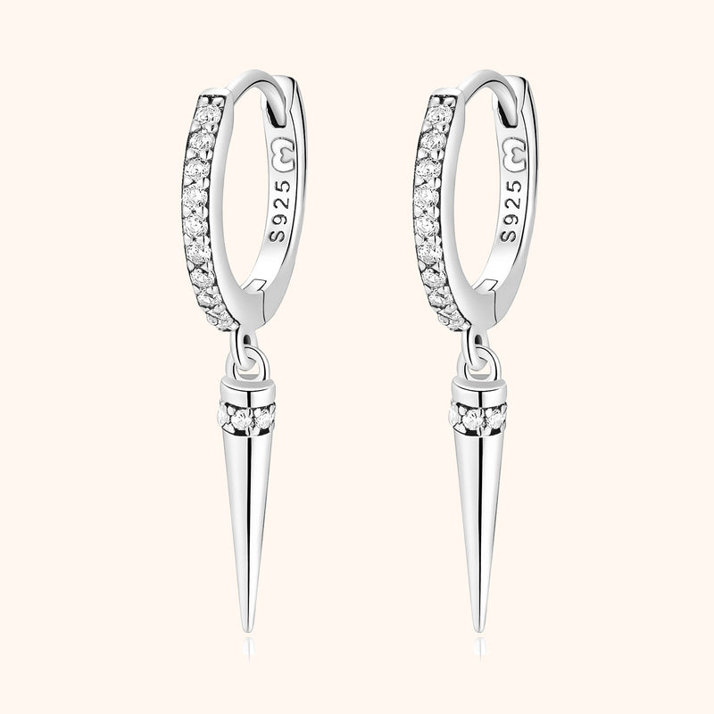 Pendel-Ohrringe | Langlebig Sterlingsilber Zirkonia Funkelnd Einzigartig-Silber-Luzern Mode