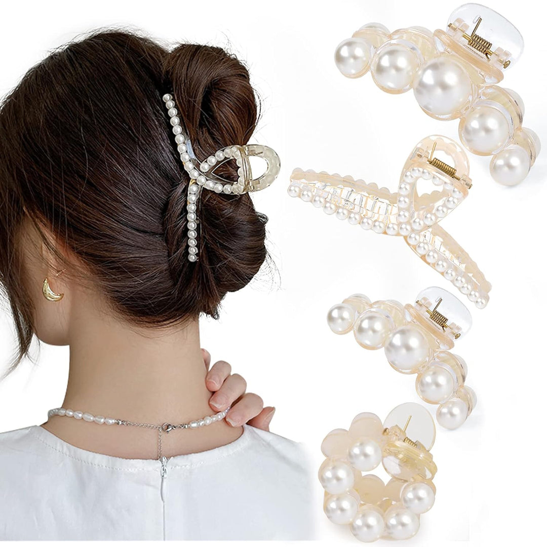Perlen Haarklammer für Damen - Elegante Haaraccessoires-Set 3-Luzern Mode