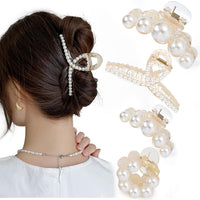 Perlen Haarklammer für Damen - Elegante Haaraccessoires-Set 3-Luzern Mode