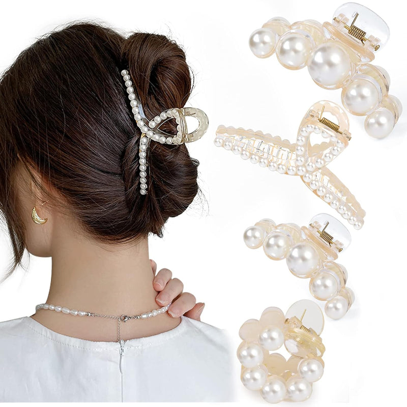 Perlen Haarklammer für Damen - Elegante Haaraccessoires-Set 3-Luzern Mode
