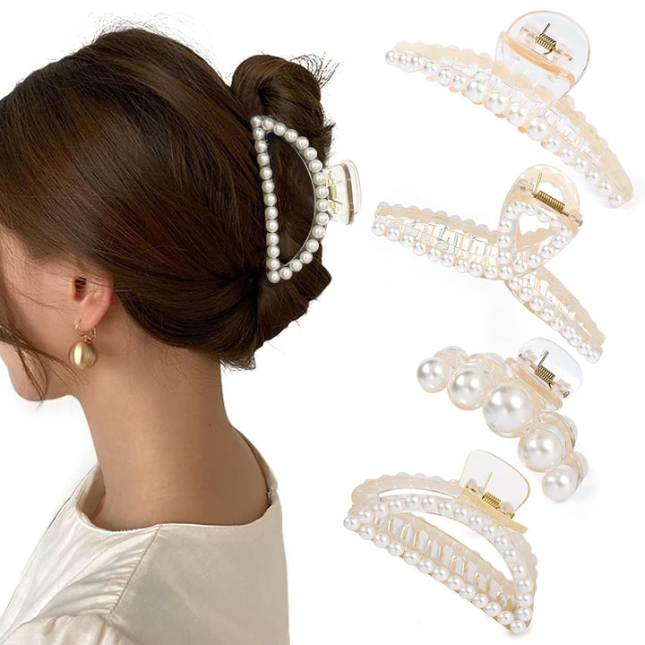 Perlen Haarklammer für Damen - Elegante Haaraccessoires-Set 4-Luzern Mode