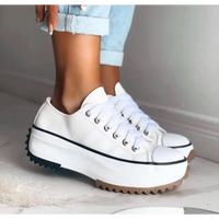 Damen Plateau Sneaker mit Keilabsatz und Schnürung-Luzern Mode