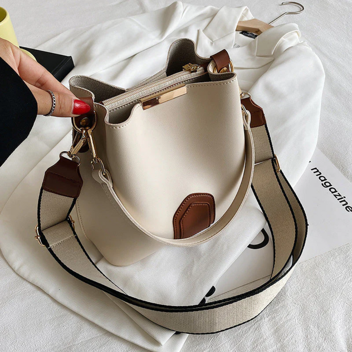 Luxuriöse Damenhandtasche mit verstellbarem Schultergurt-Weiß-Luzern Mode