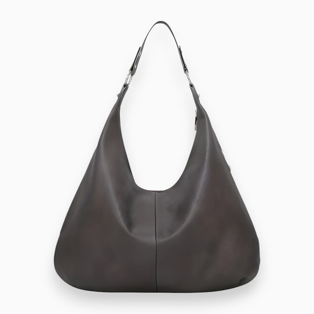 Hobo Ledertasche Damen - Elegante Schultertasche kaufen-Grau-Luzern Mode