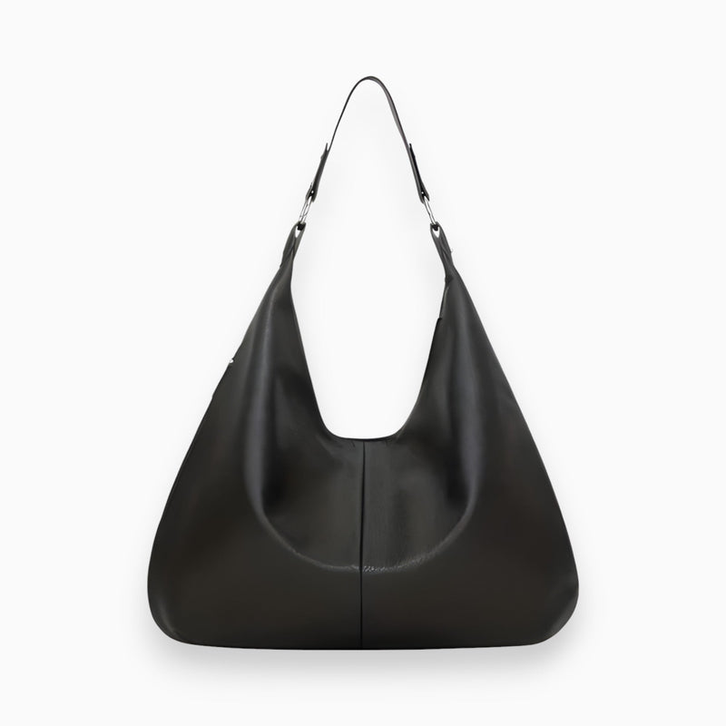 Hobo Ledertasche Damen - Elegante Schultertasche kaufen-Schwarz-Luzern Mode