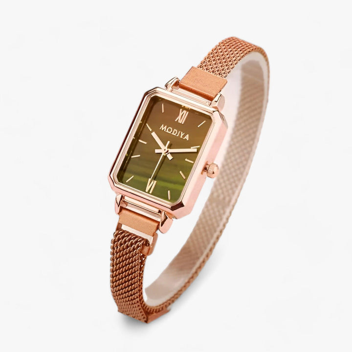 Luxus Damen Armbanduhr Set mit Mesh-Armband, 4-teilig-Braun-Luzern Mode