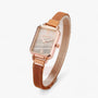 Luxus Damen Armbanduhr Set mit Mesh-Armband, 4-teilig-Weiß-Luzern Mode
