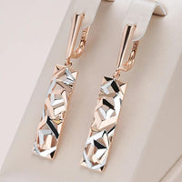 Ohrringe für Damen | Rechteckig | Gold und Silber | Stilvoll | Elegant-Luzern Mode