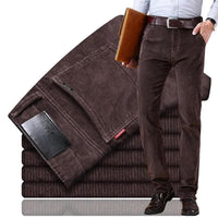Herren Cordhose Retro-Design, Bequeme Passform, Modisch-Dunkelbraun-28-Luzern Mode