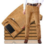 Herren Cordhose Retro-Design, Bequeme Passform, Modisch-Khaki-28-Luzern Mode