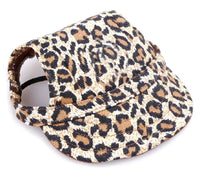 Hunde-Cap | Runde Rand Stilvoll Bequem Schützend Atmungsaktiv-Leopard-S-Luzern Mode