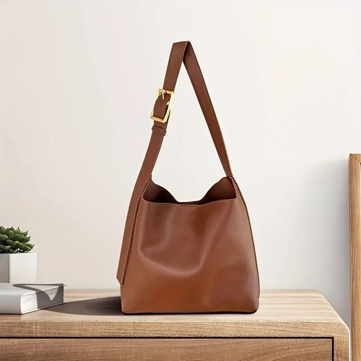 Damen Handtasche mit kleiner Tasche - Elegantes Design-Bruaun-25 cm x 10cm x 27cm-Luzern Mode