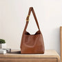 Damen Handtasche mit kleiner Tasche - Elegantes Design-Bruaun-25 cm x 10cm x 27cm-Luzern Mode